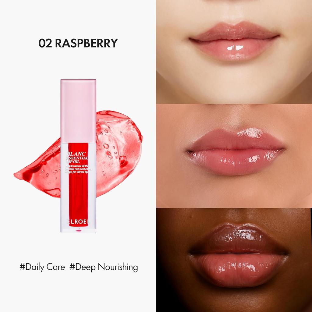 ELROEL Blanc Essential Lip Oil – 02 Raspberry
