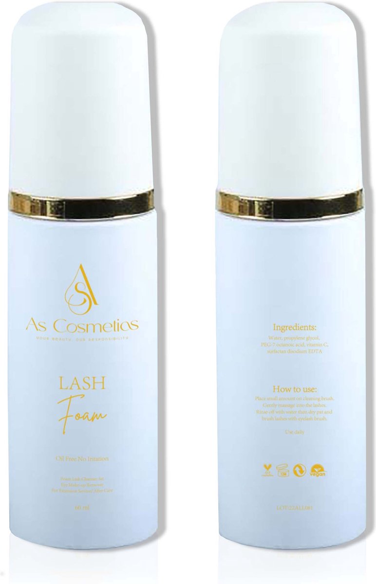 AS Cosmetics Lash Foam Shampoo 60ml
