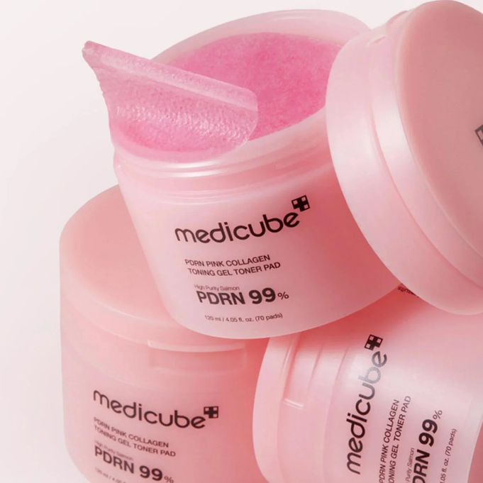 PDRN Pink Collagen Toning Gel Toner Pad