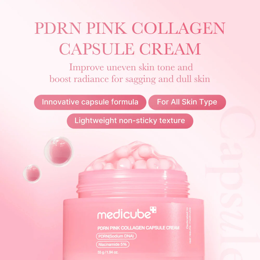 Medicube PDRN Pink Collagen Capsule Cream - Koreaanse skincare voor hydratatie - 55g